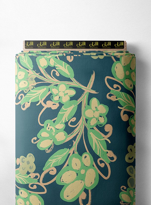 LAI02-0092_1-1.jpg Leaf flower style with green,white colors - Image 1