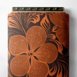 Petal flower style with orange, brown colors