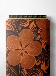 Petal flower style with orange, brown colors