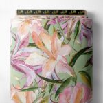 Petal flower style with pink,green colors