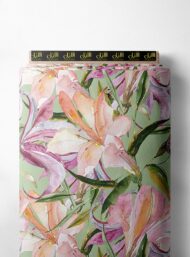 Petal flower style with pink,green colors