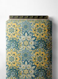 Petal flower style with yellow,blue colors