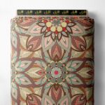 Petal flower style with brown,green colors