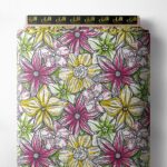 Petal flower style with pink,yellow colors