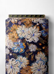 Bloom flower style with white,brown colors