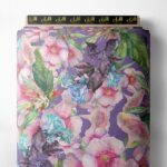 Bloom flower style with pink,green colors