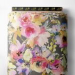 Bloom flower style with pink,green colors