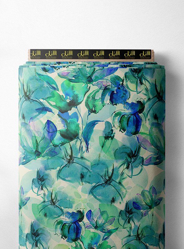 LAI02-0117_1-1.jpg Bloom flower style with blue,green colors - Image 1