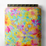 Bloom flower style with yellow,pink colors