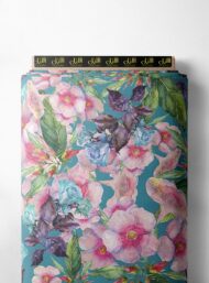 Petal flower style with pink,green colors