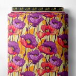 Petal flower style with red,purple colors