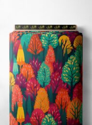 Tree nature style with green,orange colors