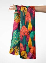 Tree nature style with green,orange colors - Image 3