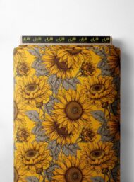 Sunflower flower style with yellow,brown colors
