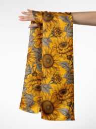 Sunflower flower style with yellow,brown colors - Image 3