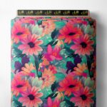 Petal flower style with pink,green colors