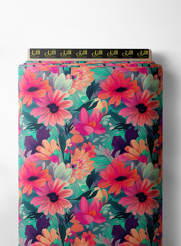 LAI02-0135_1-1.jpg Petal flower style with pink,green colors - Image 1