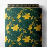 Leaf flower style with yellow, green colors