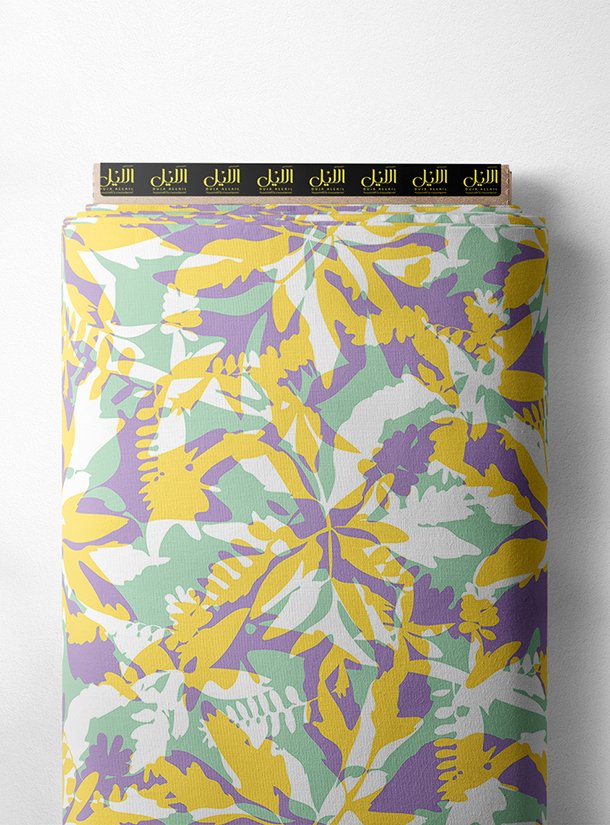 LAI02-0146_1-1.jpg Leaf flower style with yellow,green colors - Image 1