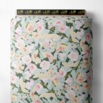 Petal flower style with green,pink colors