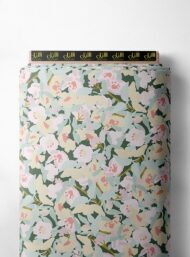 Petal flower style with green,pink colors