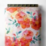 Bloom flower style with red,green colors