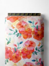 Bloom flower style with red,green colors