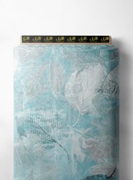 Leaf nature style with blue,white colors