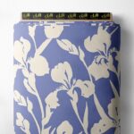 Petal flower style with white, blue colors