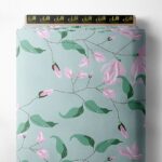 Petal flower style with pink,green colors