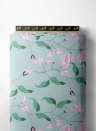 Petal flower style with pink,green colors