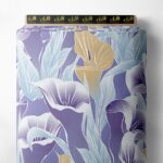 Petal flower style with purple,yellow colors