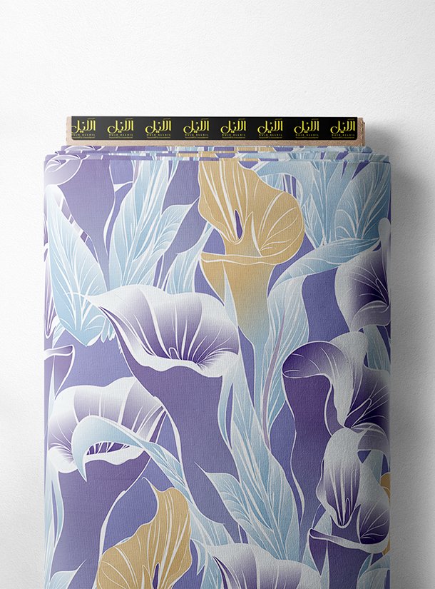 LAI02-0159_1-1.jpg Petal flower style with purple,yellow colors - Image 1