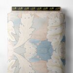 Leaf flower style with blue,white colors