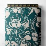 Leaf flower style with white, green colors