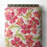 Bloom flower style with red,green colors