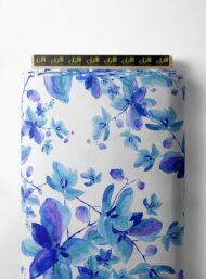 Bloom flower style with blue,purple colors