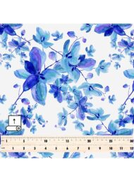 Bloom flower style with blue,purple colors - Image 5