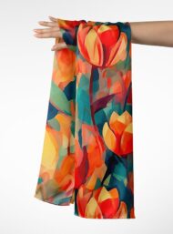 Tulip flower style with orange,yellow colors - Image 3