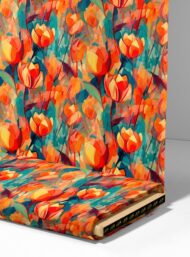 Tulip flower style with orange,yellow colors - Image 4