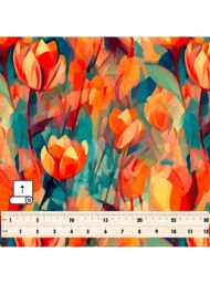 Tulip flower style with orange,yellow colors - Image 5