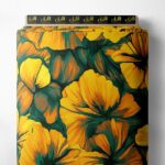 Petal flower style with yellow,green colors