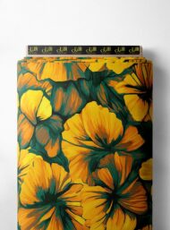 Petal flower style with yellow,green colors