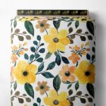 Bloom flower style with yellow,green colors