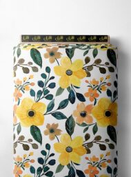 Bloom flower style with yellow,green colors