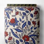 Leaf flower style with red,blue colors