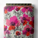 Bloom flower style with pink,red colors