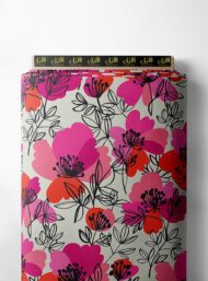 Bloom flower style with pink,red colors