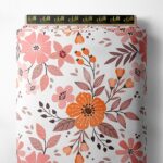 Petal flower style with pink,orange colors