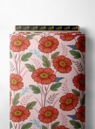 Petal flower style with red,green colors